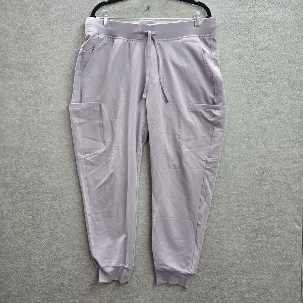 Mandala Women Scrub Pants P-L Lavender Nylon Viscose Cargo Jogger Edua-Tek